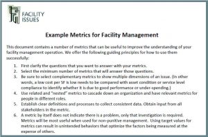 handout of example facility metrics